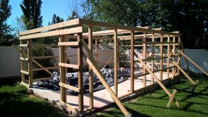 Pole Barn Framing walls with purlins