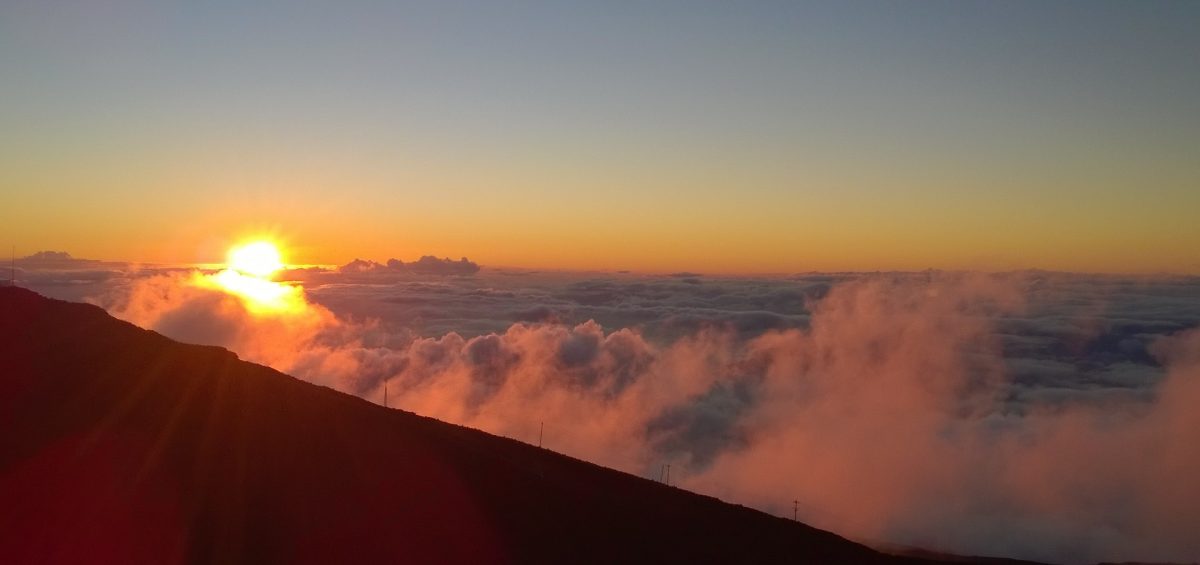 Beautiful sunset in hawaii